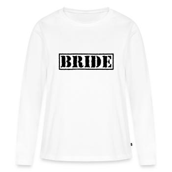 Bride - T-shirt manches longues Premium bio Femme - blanc - Devant - Julia (174cm)