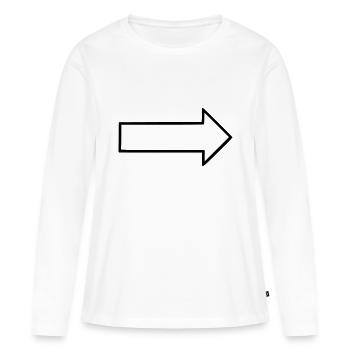 Pfeil - Frauen Premium Bio Langarmshirt - Weiß - Vorne - Julia (174cm)