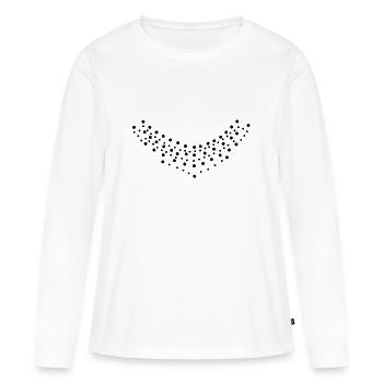 collier - T-shirt manches longues Premium bio Femme - blanc - Devant - Julia (174cm)