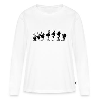 Squat Clean - T-shirt manches longues Premium bio Femme - blanc - Devant - Julia (174cm)