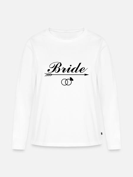 Bride - Frauen Premium Bio Langarmshirt - Weiß