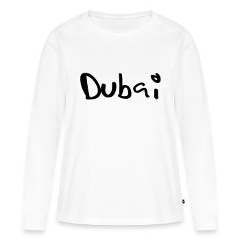 Dubai - T-shirt manches longues Premium bio Femme - blanc - Devant - Julia (174cm)