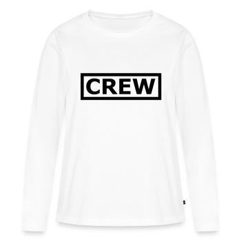 Crew - T-shirt manches longues Premium bio Femme - blanc - Devant - Julia (174cm)