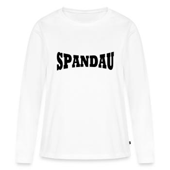 Spandau lettrage - T-shirt manches longues Premium bio Femme - blanc - Devant - Julia (174cm)