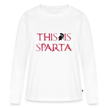 This is Sparta - T-shirt manches longues Premium bio Femme - blanc - Devant - Julia (174cm)