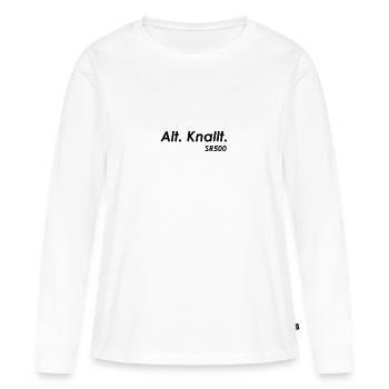 Vieux claque SR500 noir - T-shirt manches longues Premium bio Femme - blanc - Devant - Julia (174cm)