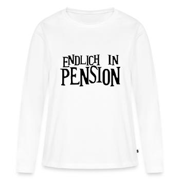 Pension Pensionierung Beamter - Frauen Premium Bio Langarmshirt - Weiß - Vorne - Julia (174cm)