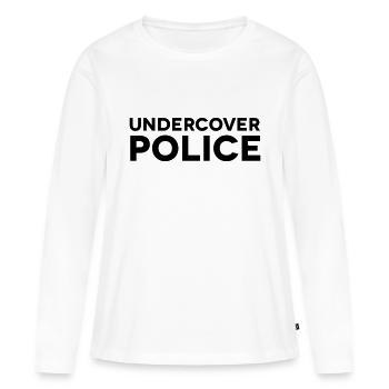 Police - T-shirt manches longues Premium bio Femme - blanc - Devant - Julia (174cm)