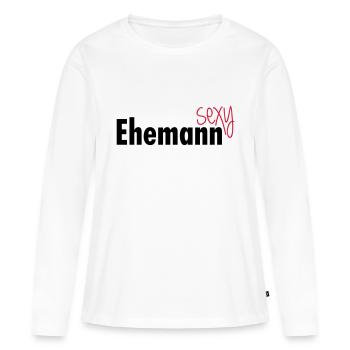 Sexy Ehemann - Frauen Premium Bio Langarmshirt - Weiß - Vorne - Julia (174cm)