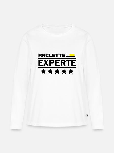 raclette experte - Frauen Premium Bio Langarmshirt - Weiß