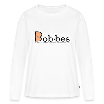 Bobbes Hintern Po - Frauen Premium Bio Langarmshirt - Weiß - Vorne - Julia (174cm)