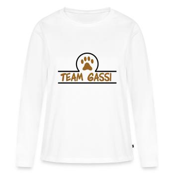 team gassi 02 - Frauen Premium Bio Langarmshirt - Weiß - Vorne - Julia (174cm)