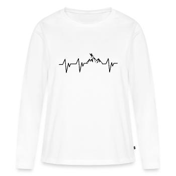 Snowboard Snowboarder - Frauen Premium Bio Langarmshirt - Weiß - Vorne - Julia (174cm)