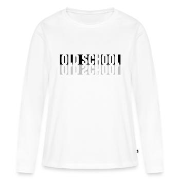 Mirrored Old School - Women's Premium Organic Long Sleeve Shirt - white - Front - Julia (174cm)