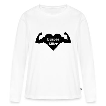 Burpeekiller - Frauen Premium Bio Langarmshirt - Weiß - Vorne - Julia (174cm)