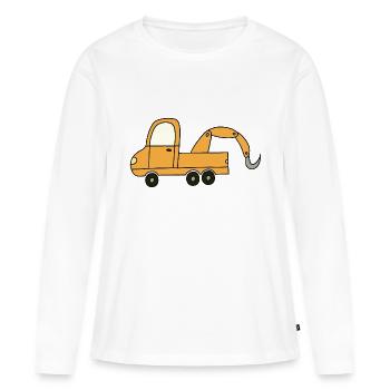 Dépanneuse - T-shirt manches longues Premium bio Femme - blanc - Devant - Julia (174cm)