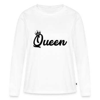 Queen - Women's Premium Organic Long Sleeve Shirt - white - Front - Julia (174cm)
