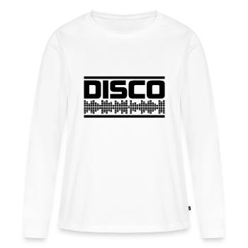 Disco - Frauen Premium Bio Langarmshirt - Weiß - Vorne - Julia (174cm)
