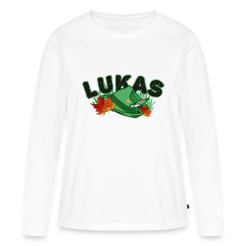 Lukas autumnal - Women's Premium Organic Long Sleeve Shirt - white - Front - Julia (174cm)