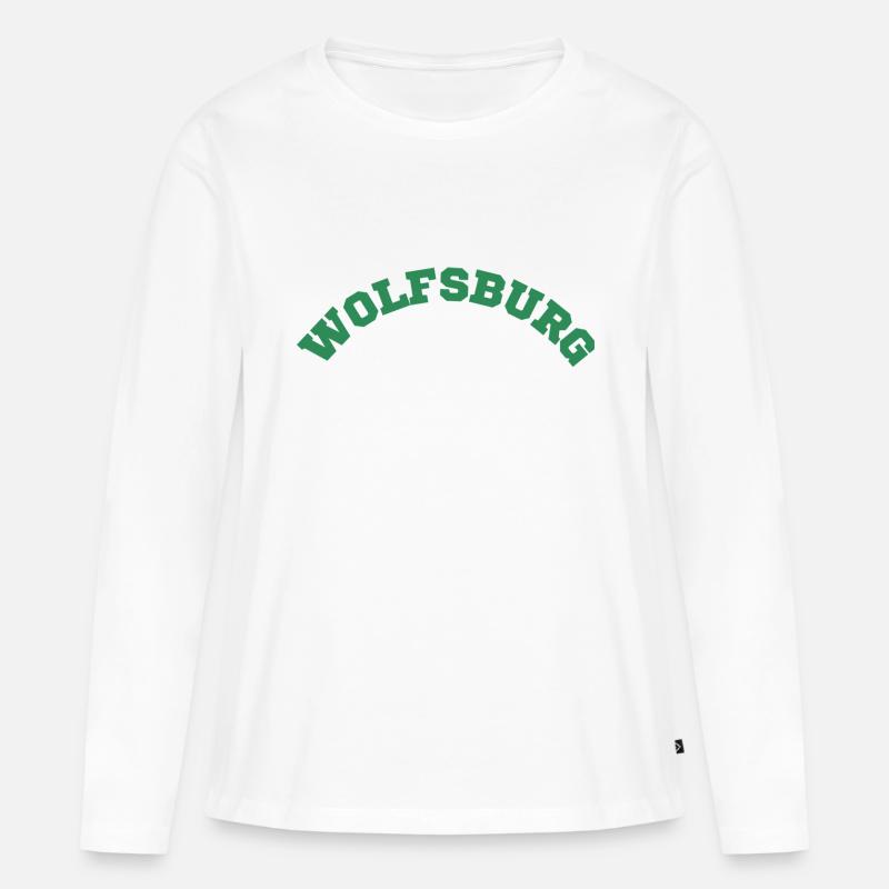 Wolfsburg - Frauen Premium Bio Langarmshirt - Weiß