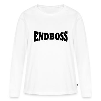 Finale logo de patron - T-shirt manches longues Premium bio Femme - blanc - Devant - Julia (174cm)