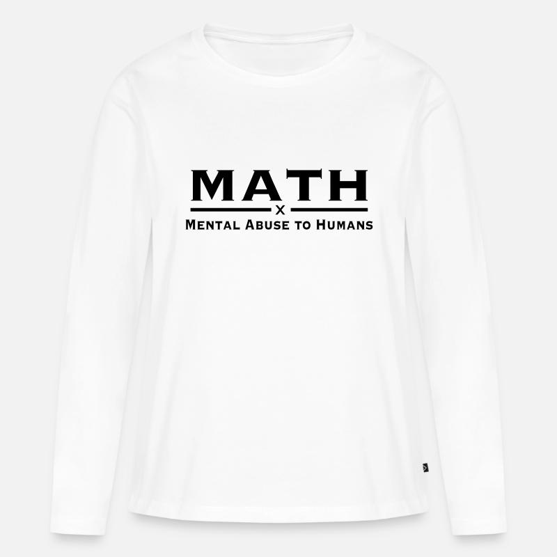 math - Frauen Premium Bio Langarmshirt - Weiß