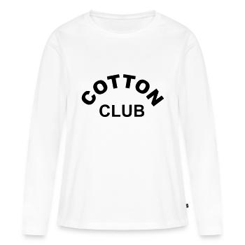 COTTON CLUB - T-shirt manches longues Premium bio Femme - blanc - Devant - Julia (174cm)
