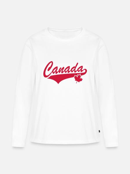 Canada - Frauen Premium Bio Langarmshirt - Weiß