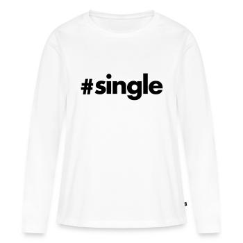 Single - Frauen Premium Bio Langarmshirt - Weiß - Vorne - Julia (174cm)