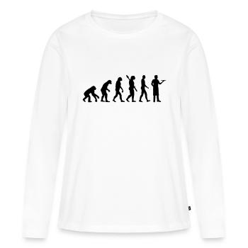 Kellner - Frauen Premium Bio Langarmshirt - Weiß - Vorne - Julia (174cm)