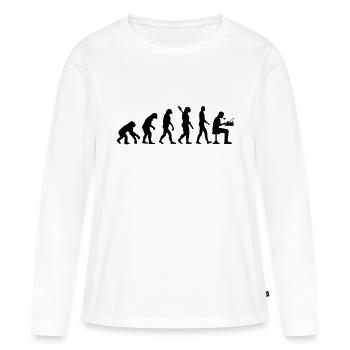 Journalist - Frauen Premium Bio Langarmshirt - Weiß - Vorne - Julia (174cm)