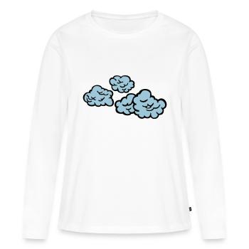 clouds - Women's Premium Organic Long Sleeve Shirt - white - Front - Julia (174cm)