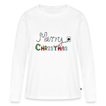 Christmas tree lights - Women's Premium Organic Long Sleeve Shirt - white - Front - Julia (174cm)