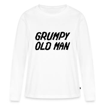 VIEIL HOMME GRINCHEUX - T-shirt manches longues Premium bio Femme - blanc - Devant - Julia (174cm)
