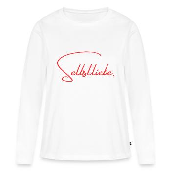 Selbstliebe - Frauen Premium Bio Langarmshirt - Weiß - Vorne - Julia (174cm)