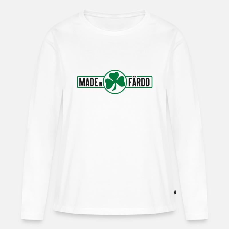 MADE IN FÄRDD - Frauen Premium Bio Langarmshirt - Weiß
