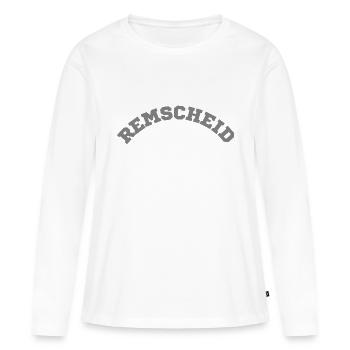 Remscheid - Frauen Premium Bio Langarmshirt - Weiß - Vorne - Julia (174cm)