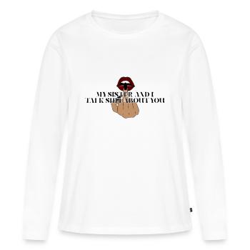 Paroles - T-shirt manches longues Premium bio Femme - blanc - Devant - Julia (174cm)
