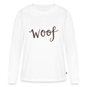 Trame - T-shirt manches longues Premium bio Femme - blanc - Devant - Julia (174cm)