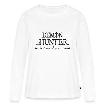 Demon - Women's Premium Organic Long Sleeve Shirt - white - Front - Julia (174cm)
