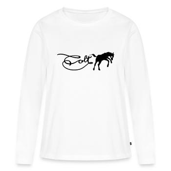 colt logo - Frauen Premium Bio Langarmshirt - Weiß - Vorne - Julia (174cm)