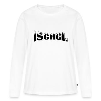 Ischgl station de ski (neige) - T-shirt manches longues Premium bio Femme - blanc - Devant - Julia (174cm)