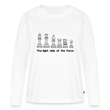 The Light Side of the Force - T-shirt manches longues Premium bio Femme - blanc - Devant - Julia (174cm)