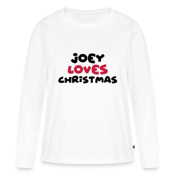 joey loves christmas xmas name - Women's Premium Organic Long Sleeve Shirt - white - Front - Julia (174cm)