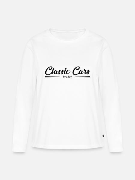 Classic Cars - Frauen Premium Bio Langarmshirt - Weiß