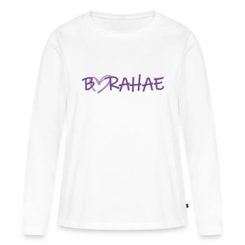 Love - Borahae - Women's Premium Organic Long Sleeve Shirt - white - Front - Julia (174cm)