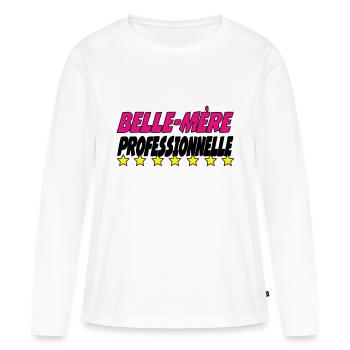 PROFESSIONELL Schwiegermutter - Frauen Premium Bio Langarmshirt - Weiß - Vorne - Julia (174cm)