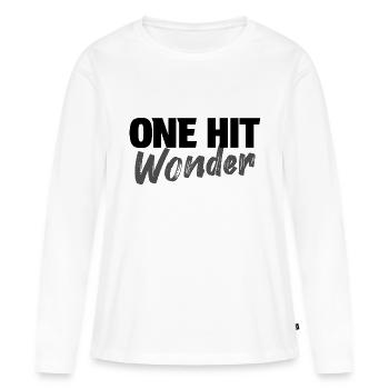 ONE HIT WONDER - Frauen Premium Bio Langarmshirt - Weiß - Vorne - Julia (174cm)