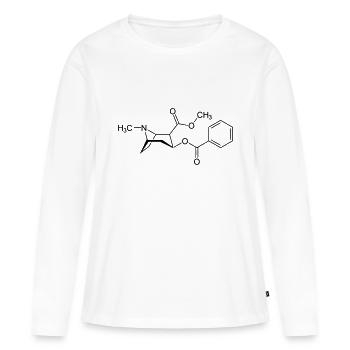 formule chimique de la cocaïne - T-shirt manches longues Premium bio Femme - blanc - Devant - Julia (174cm)