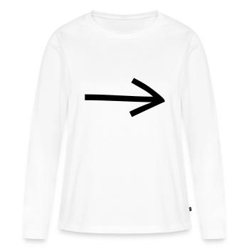 Arrow - Women's Premium Organic Long Sleeve Shirt - white - Front - Julia (174cm)